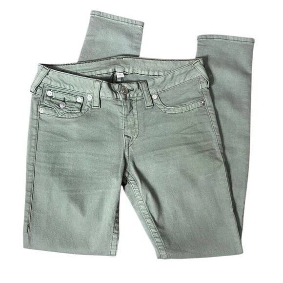 True Religion Skinny Jeans Sage Green Size 30 - Picture 3 of 16